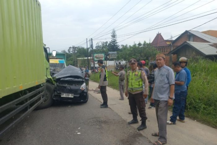 Tabrakan Beruntun di Merlung, Satu Mobil Ringsek, Tidak Ada Korban Jiwa