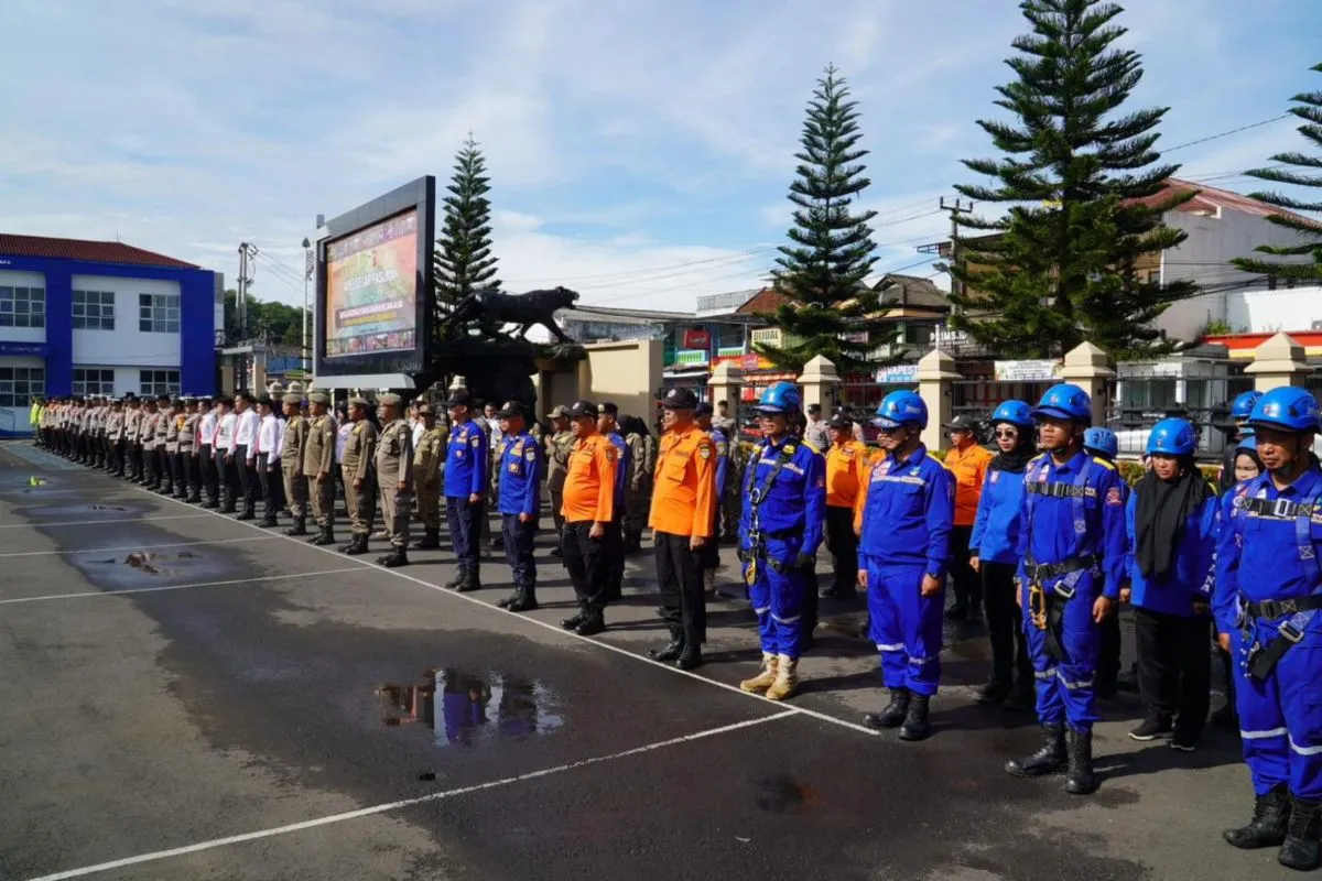 Polres Tasikmalaya Siagakan Pasukan Gabungan Hadapi Potensi Bencana Alam
