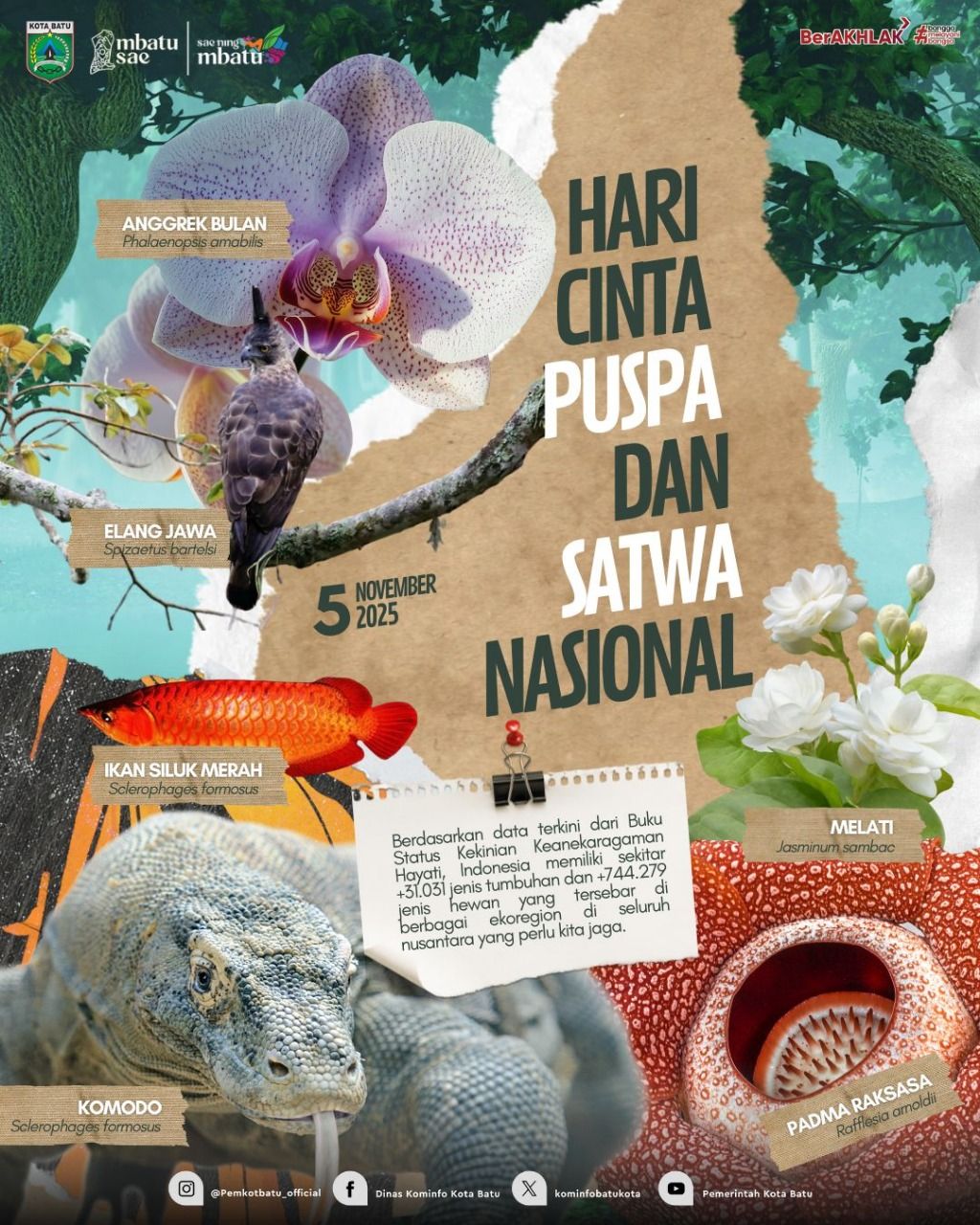 5 November Peringati Hari Cinta Puspa dan Satwa Nasional, Ini Makna dan Sejarahnya!