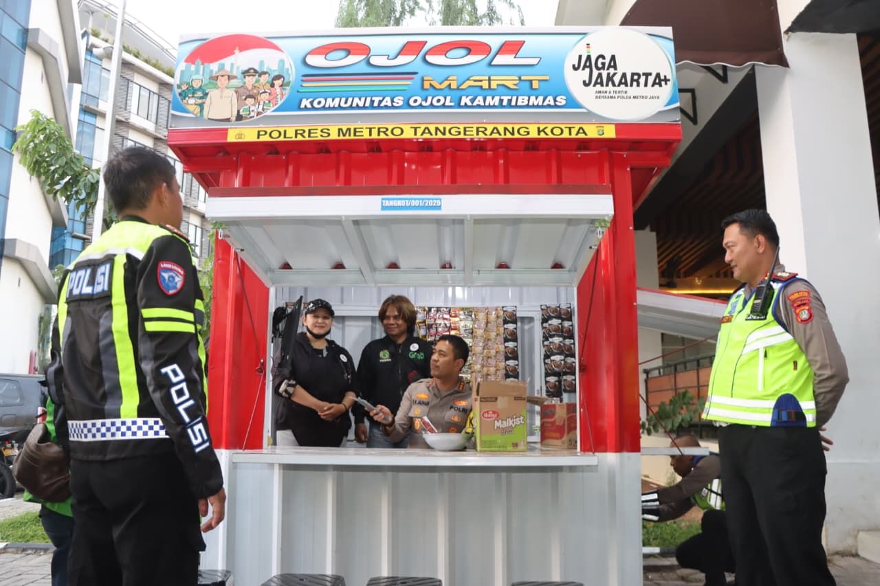 Kapolres Metro Tangerang Kota bentuk Ojol Mart Mitra Polri
