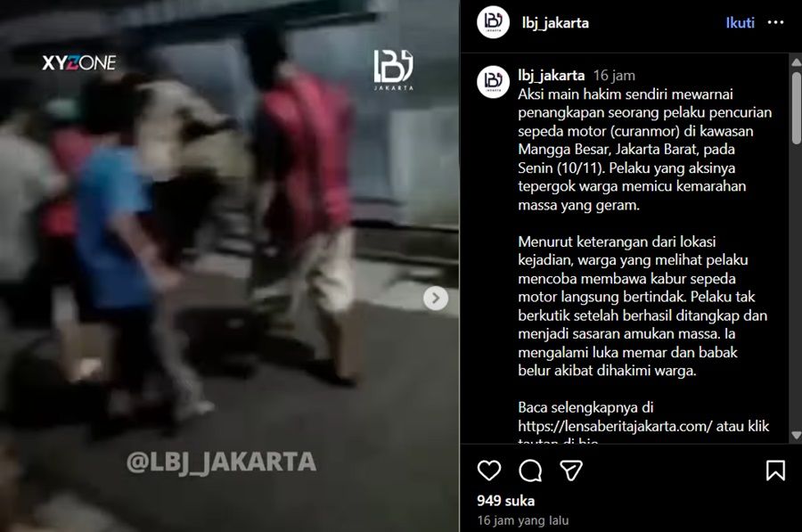 Viral Amukan Massa Hajar Pelaku Curanmor di Mangga Besar, Polisi Beberkan Kronologinya