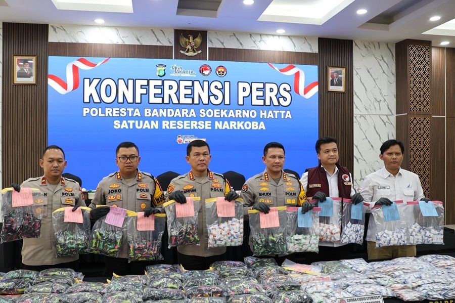 Polres Bandara Soetta Bongkar Peredaran Vape Mengandung Obat Keras, Nilainya Capai Rp42,5 M!