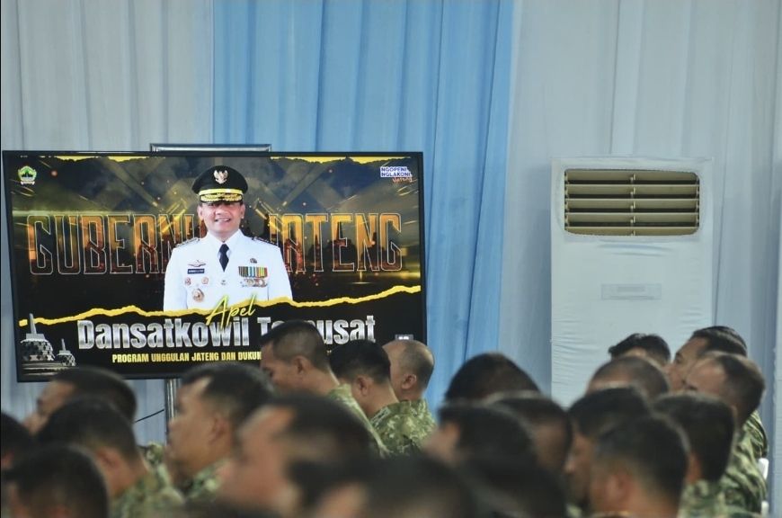 Hadiri Apel Komando Kewilayahan, Luthfi Mengajak TNI Untuk Bekerjasama Tanggulangi Kemiskinan.