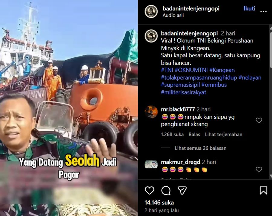 Viral TNI Disebut Bekingi Perusahaan Migas di Pulau Kangean, Simak Faktanya!