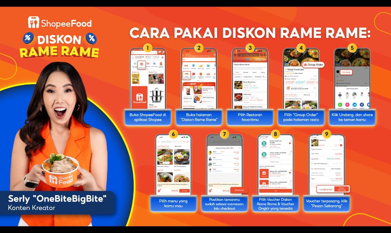 Kolaborasi ShopeeFood dan Serly ‘One Bite Big Bite’: Diskon Rame Rame 50% Hingga Rp200 Ribu!