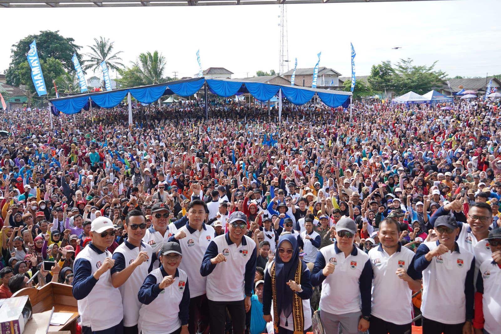 Ribuan Masyarakat Ikuti Jalan Sehat Bersama Gubernur Lampung, Peringati HUT ke-17 Kabupaten Mesuji