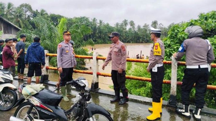 Banjir Rendam 12 Desa, Polres Aceh Timur Turun Lakukan Monitoring Cepat