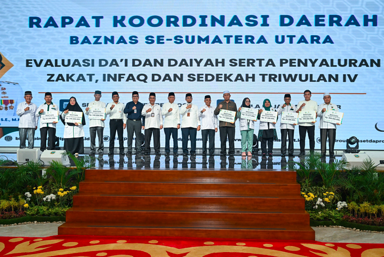 Distribusi Zakat Melonjak Tajam, Baznas Sumut Dapat Apresiasi Wagub
