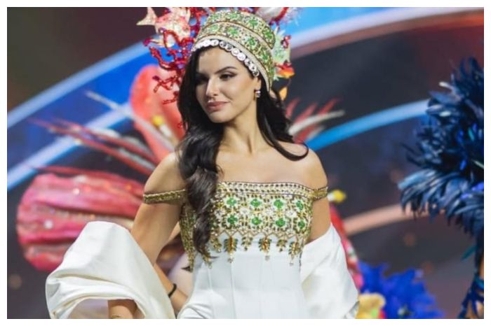 Mewah dan Bermakna, Miss Universe Palestine Pakai Gaun dengan Sulaman Masjid Al Aqsa