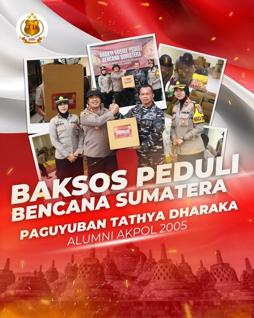 Paguyuban Tathya Dharaka Akpol 2005 Kirim Ribuan Paket Sembakau Untuk Saudara Di Sumatra