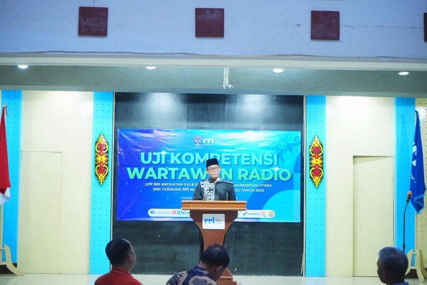 Wakil Wali Kota Tarakan, Ibnu Saud Is, menghadiri kegiatan Uji Kompetensi Wartawan Radio