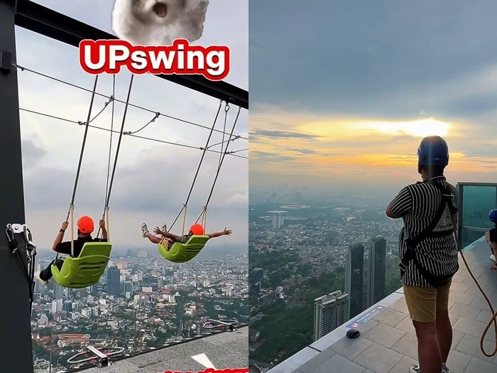 Viral! Up at Thamrin Nine Wahana Ekstrem di Gedung Tertinggi Indonesia View Jakarta 360° Bikin Jantung Mau Copot
