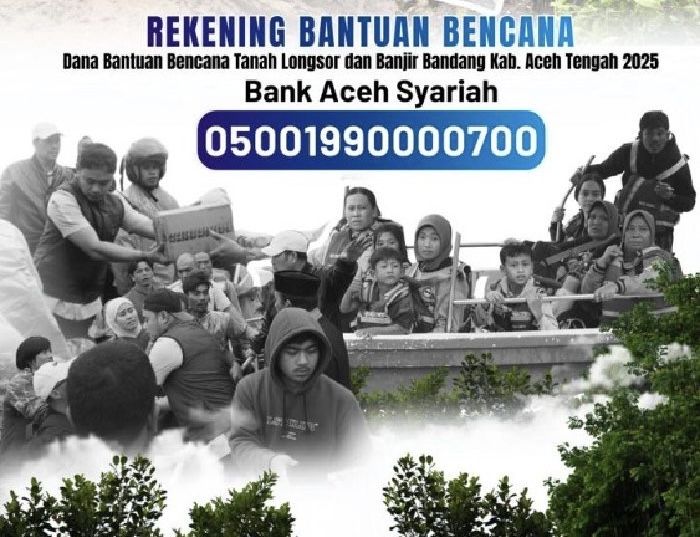 Awas Penipuan! Pemkab Aceh Tengah Rilis Rekening Donasi Resmi Bencana