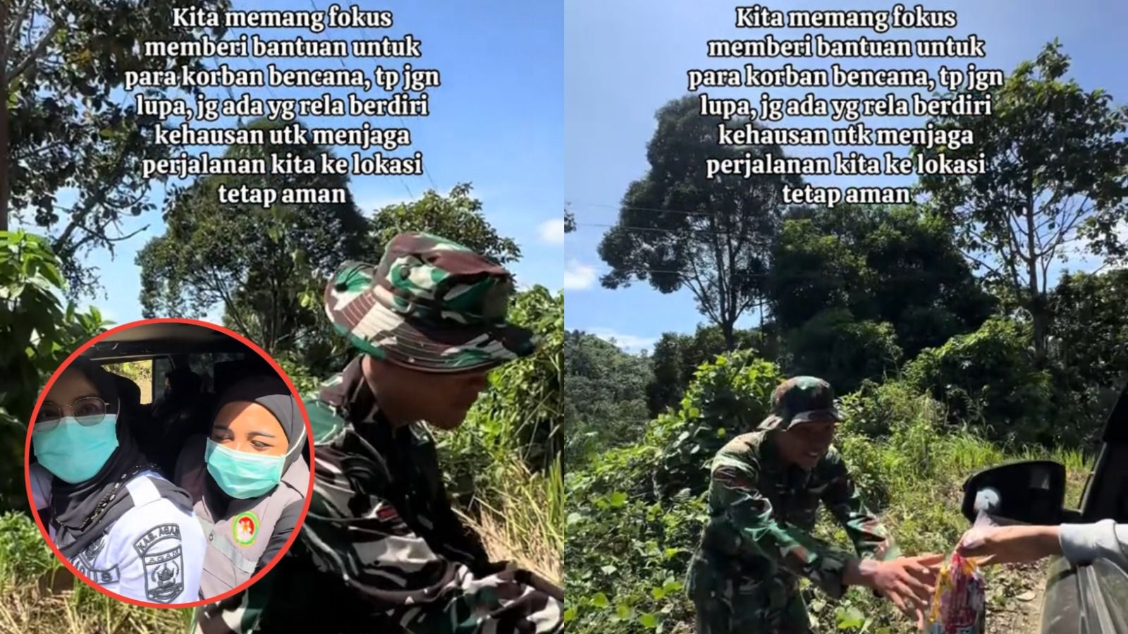 Perempuan Ini Ajak Warganet Berbagi dengan Petugas Lapangan yang Siaga di Lokasi Bencana