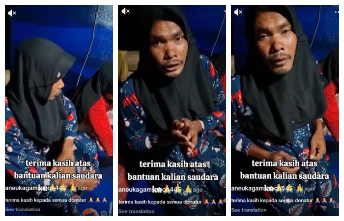 Viral! Laki-laki Korban Banjir Sumatra Terpaksa Pakai Baju Perempuan karena Kekurangan Pasokan Pakaian Pria
