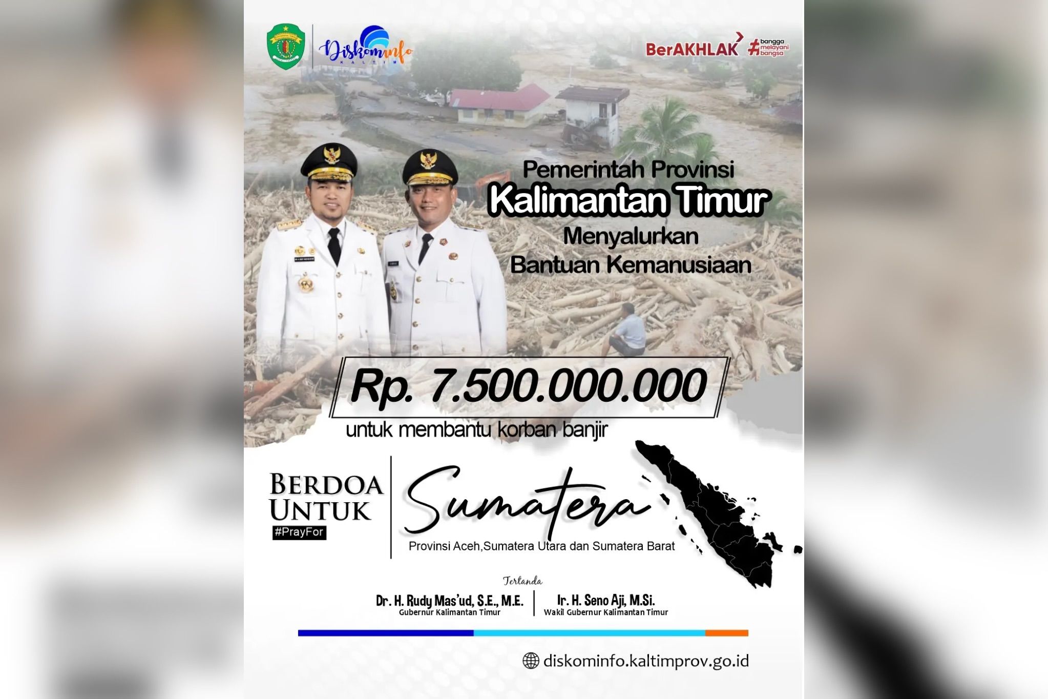 Bentuk Solidaritas Kemanusiaan, Pemprov Kaltim Salurkan Bantuan Rp 7,5 Miliar untuk Korban Banjir di Tiga Provinsi Sumatera