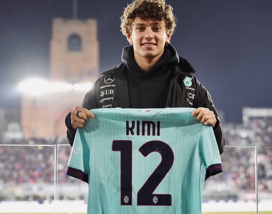 Pembalap Kimi Antonelli Kepergok Dukung Bologna FC di Renato Dall Ara Saat Jamu Juventus