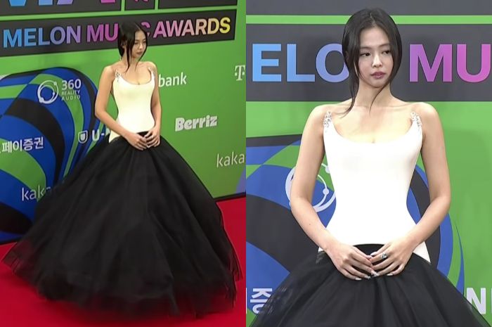 Tampil Powerful dan Feminin, Jennie BLACKPINK Curi Sorotan di Red Carpet MMA 2025