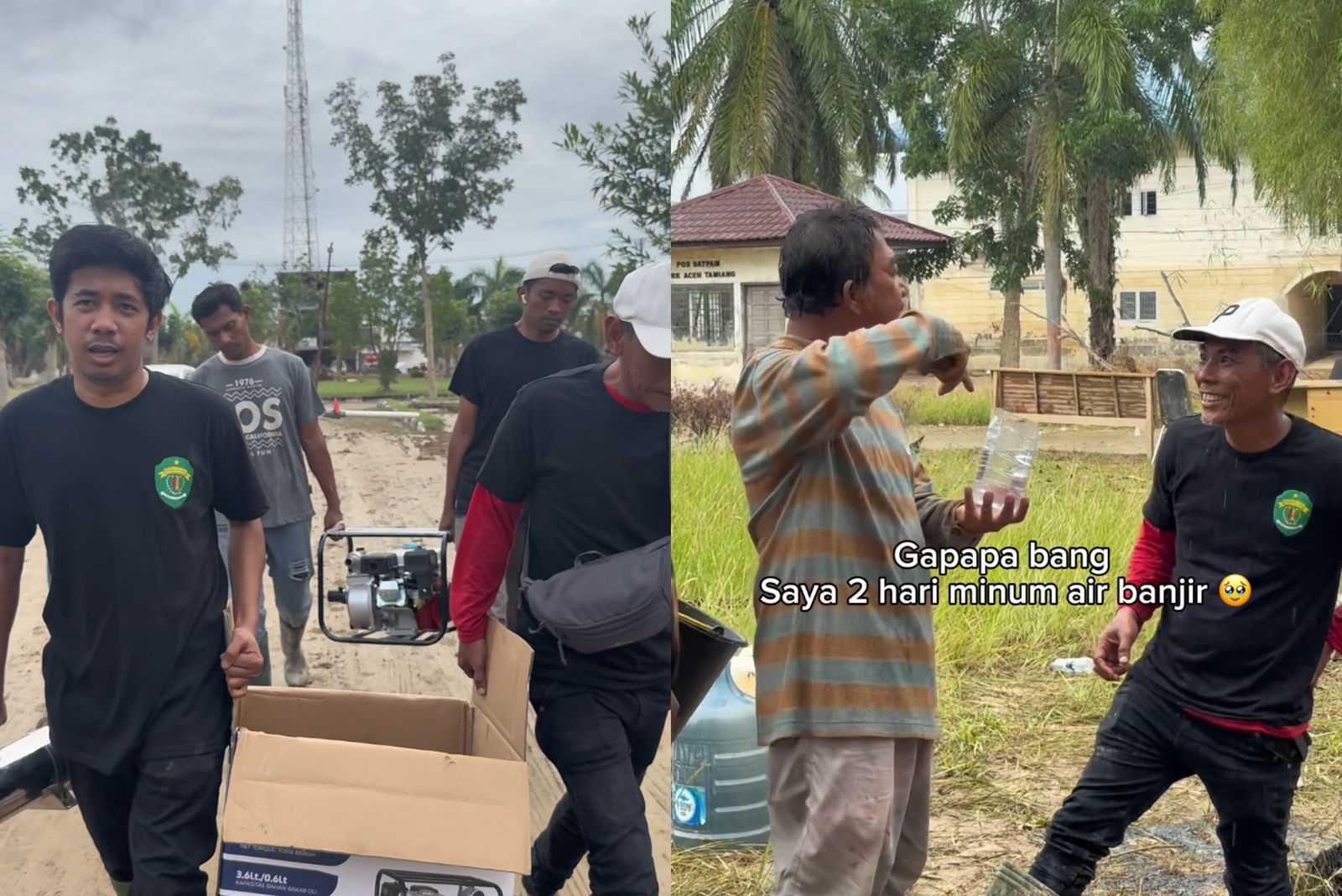 Duka Bencana Aceh Tamiang, Bapak Korban Banjir Refleks Minum Air Bersih Filterisasi Relawan Kaltim