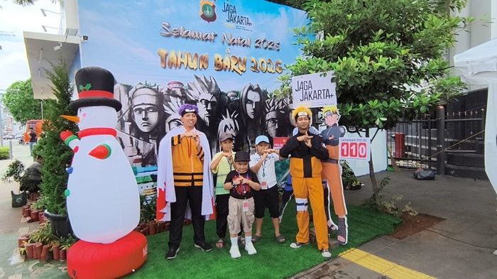 Cara Unik Polisi Dekatkan Diri ke Masyarakat di Kota Tua Jakarta, Cosplay Jadi Naruto