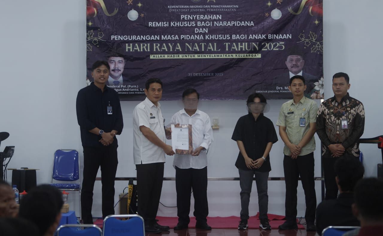 79 Narapidana Terima Remisi Natal, 1 Orang Langsung Hirup Udara Bebas