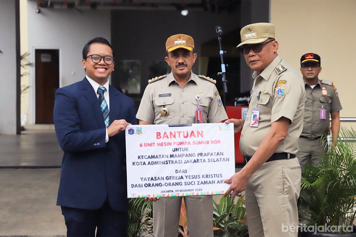 Pemkot Jaksel Terima Bantuan Pompa Sumur Bor untuk Antisipasi Genangan
