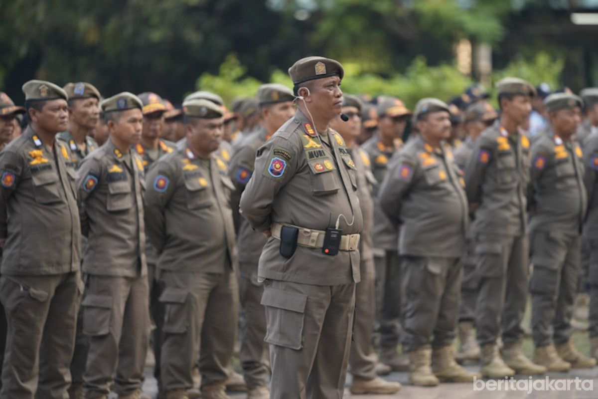 Sambut Jakarta 500 Tahun, Satpol PP Jakut Siagakan 320 Personel di Malam Tahun Baru