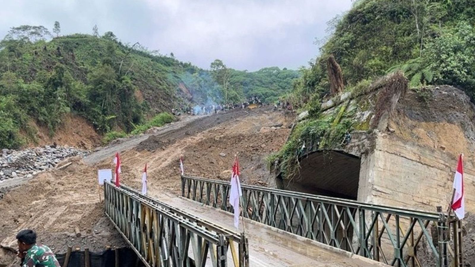 Baut Jembatan Bailey Aceh Sudah Terpasang Kembali, TNI Tingkatkan Keamanan