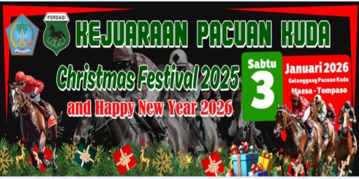 Kejuaran Pacuan Kuda Natara Festival di Pacuan Maesa Tompaso!