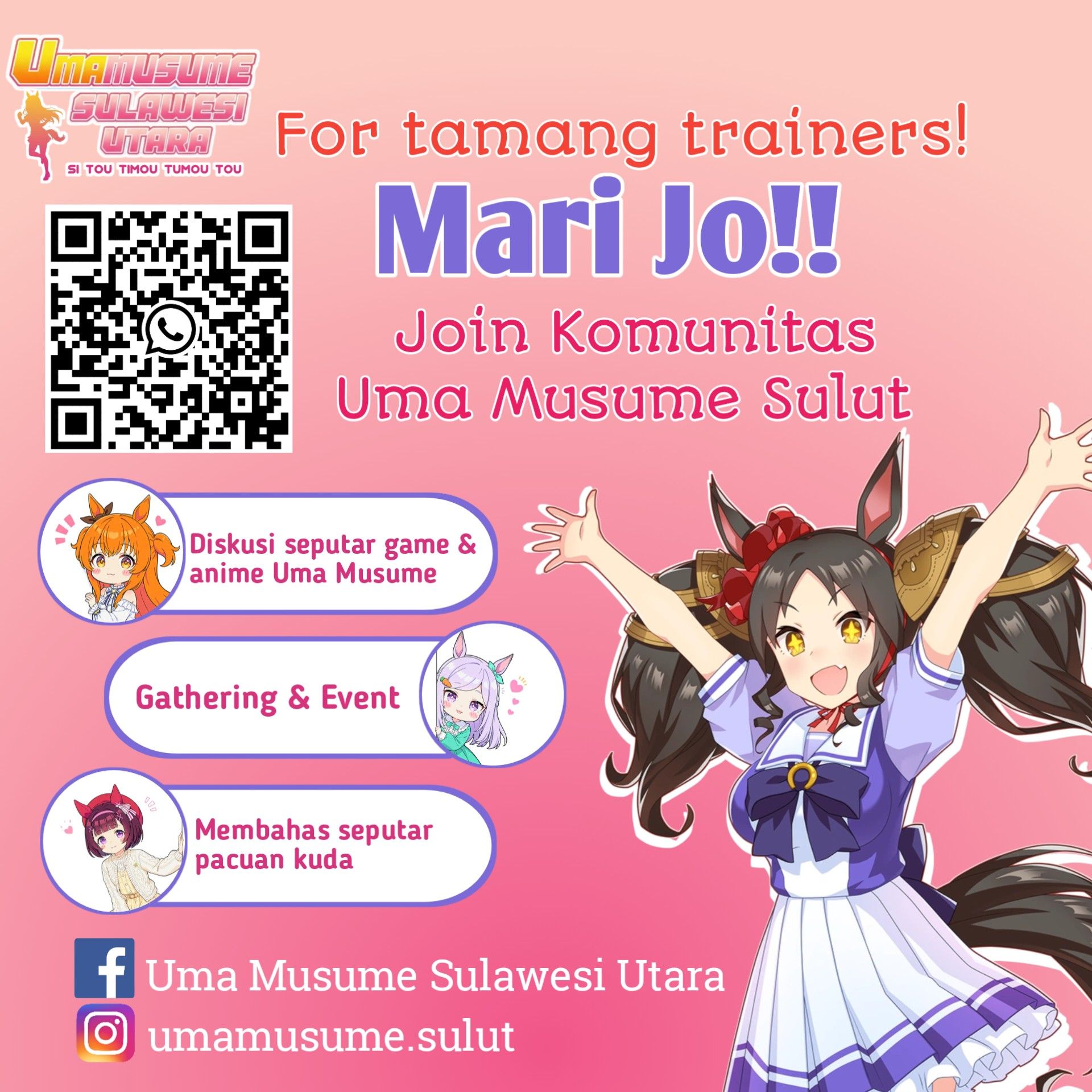 Rayakan Nataru, Komunitas Umamusume Sulut Siap Ramaikan Maesa Tompaso!
