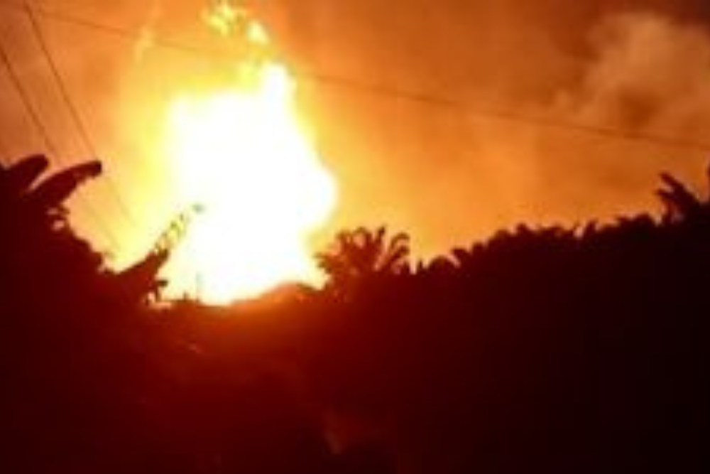 Pipa Gas PT TGI Bocor di Inhil, Polisi Lakukan Sterilisasi Lokasi
