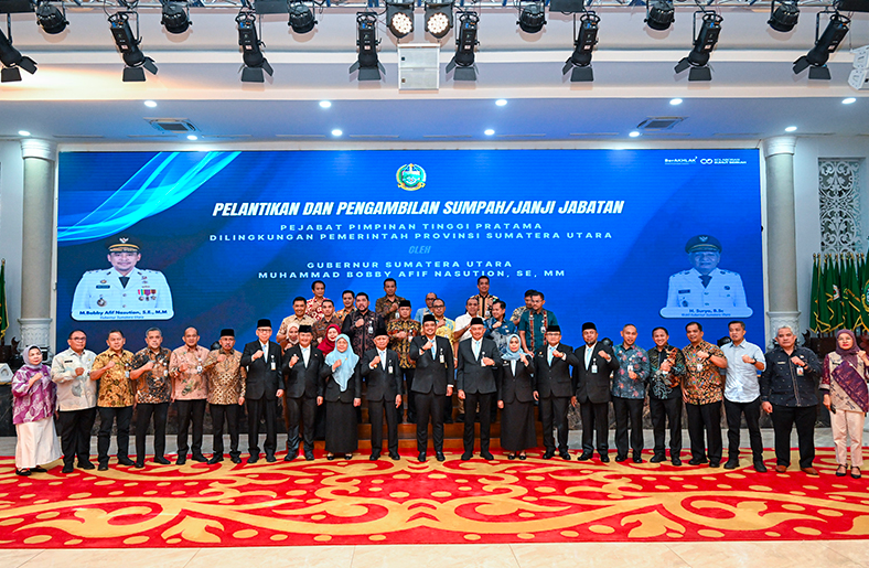 Lantik Empat Pejabat, Bobby Nasution Minta Percepatan Pemulihan Pascabencana