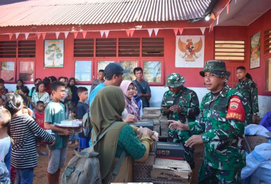 Kodam I Bukit Barisan Bantu Siswa Tapteng Bangkit Pascabencana