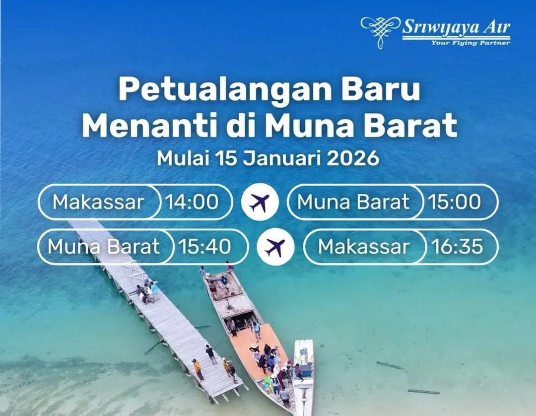 Pulau Muna Makin Dekat ke Makassar, Rute Penerbangan Langsung Sugimanuru Resmi Dibuka