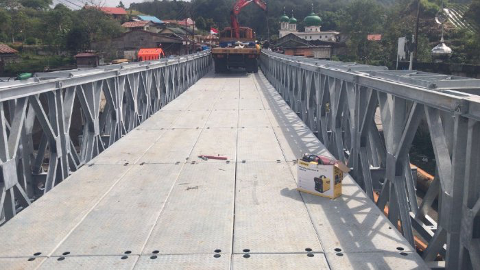 Jembatan Bailey Jamur Ujung Hampir Rampung, Akses Warga Bener Meriah Mulai Normal