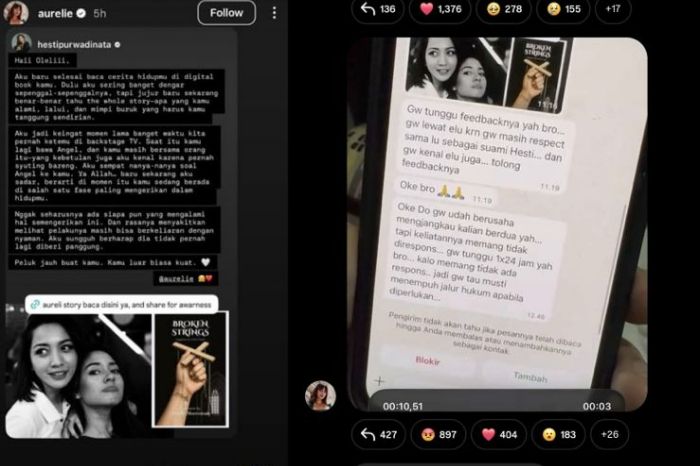 Hesti Purwadinata dan Suami Dapat Teror Usai Beri Dukungan ke Aurelie Moeremans Soal Broken Strings