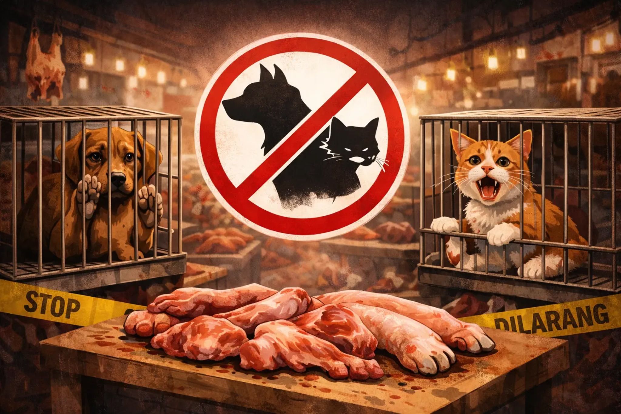 Tok! Pemprov Kaltim Terbitkan Surat Edaran Larangan Perdagangan Daging Anjing dan Kucing