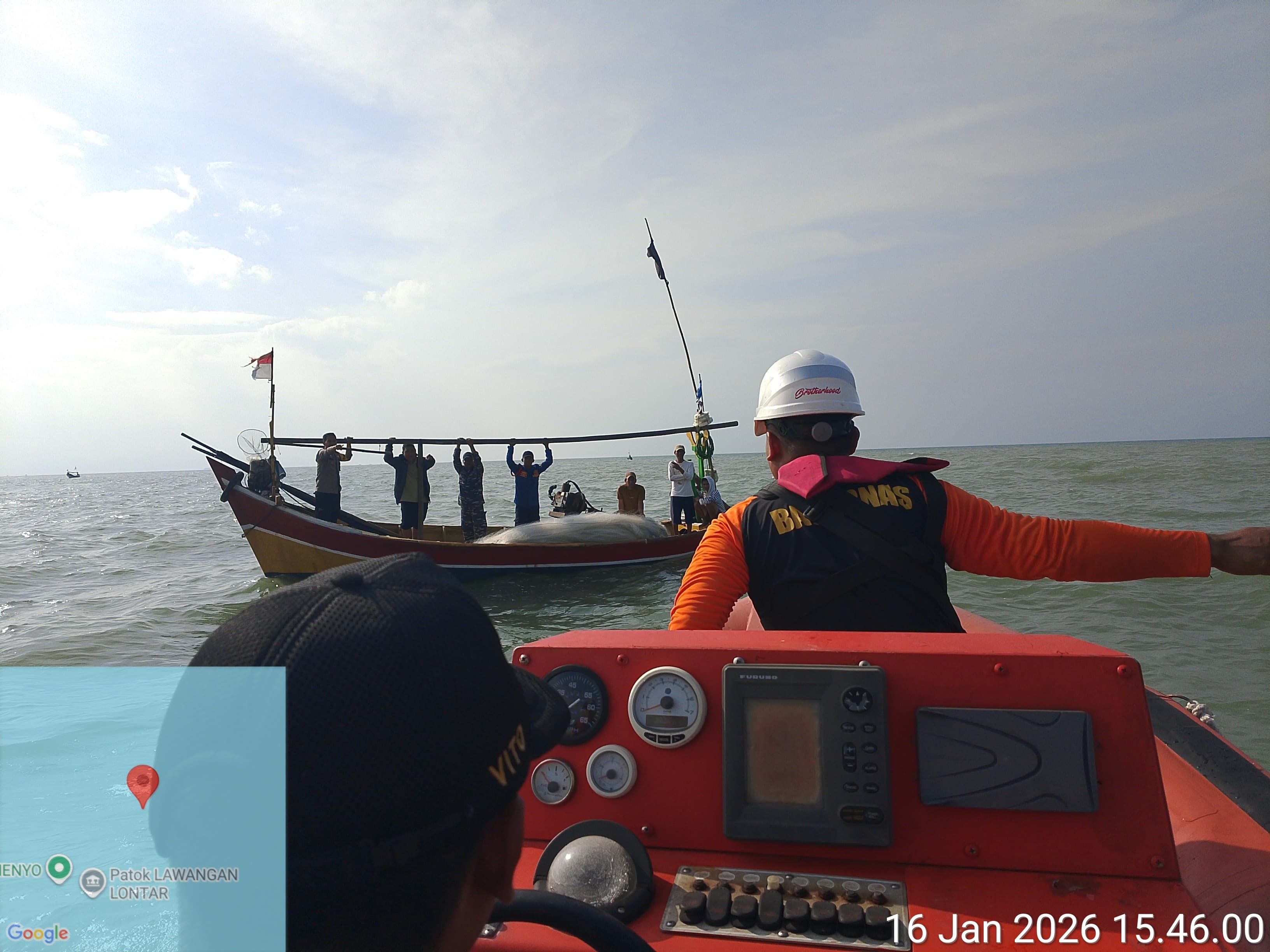 Nelayan Jatuh ke Laut Saat Taring Jaring di Perairan Lontar, Kab,Serang
