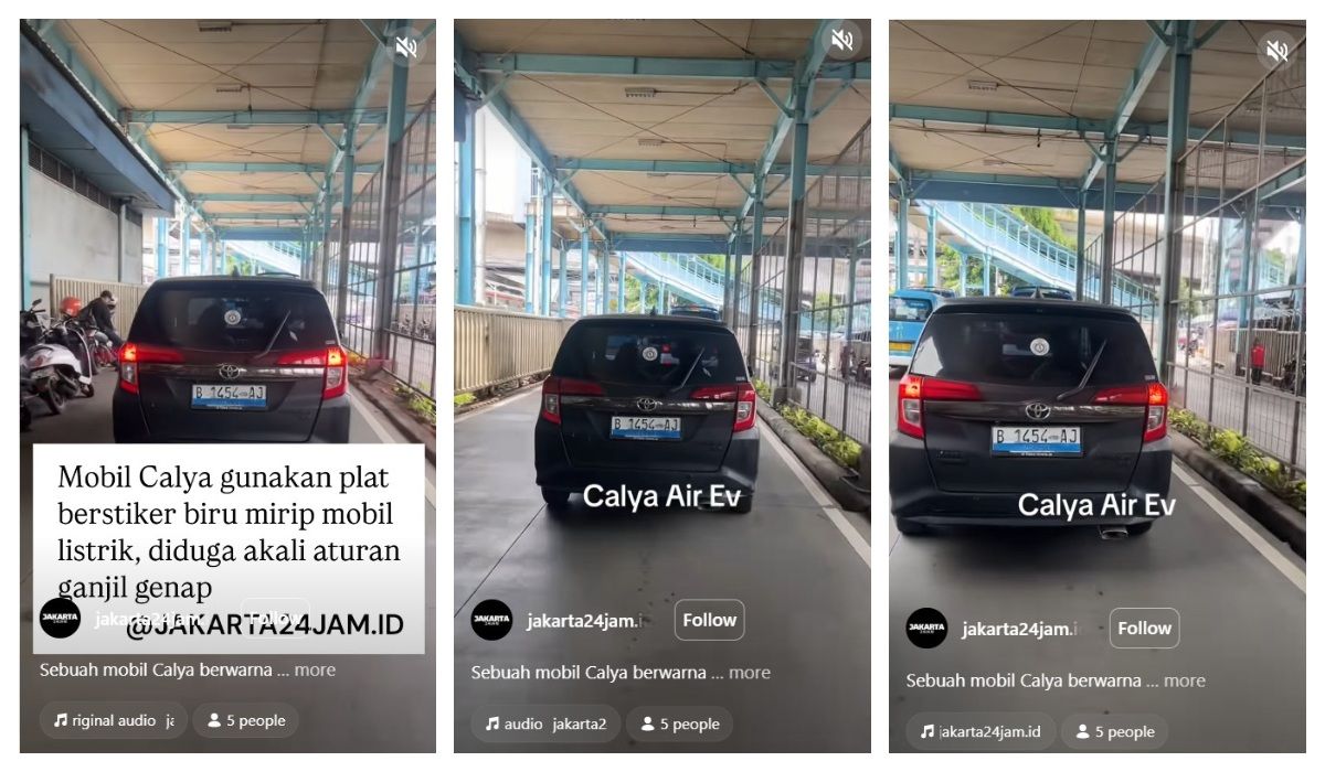 Viral Calya Edit Nopol Jadi Mirip Mobil Listrik Untuk Hindari Gage, Langsung Dicari Polisi