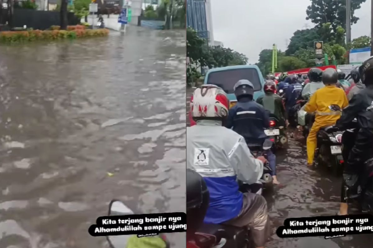 Banjir Rendam Jalan DI Pandjaitan Jaktim, Tinggi Air Capai 60 Cm