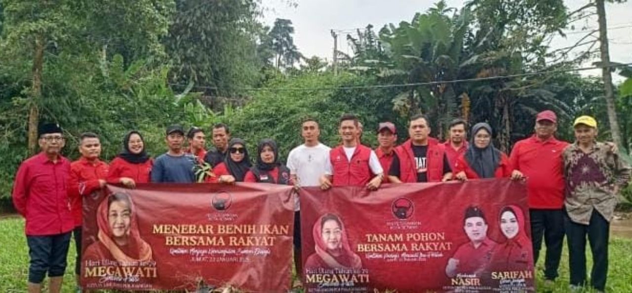 Peringati HUT Ke-79 PDI-Perjuangan Kota Serang Ikut Memeriahkan Giat Sosial Tanam Pohon