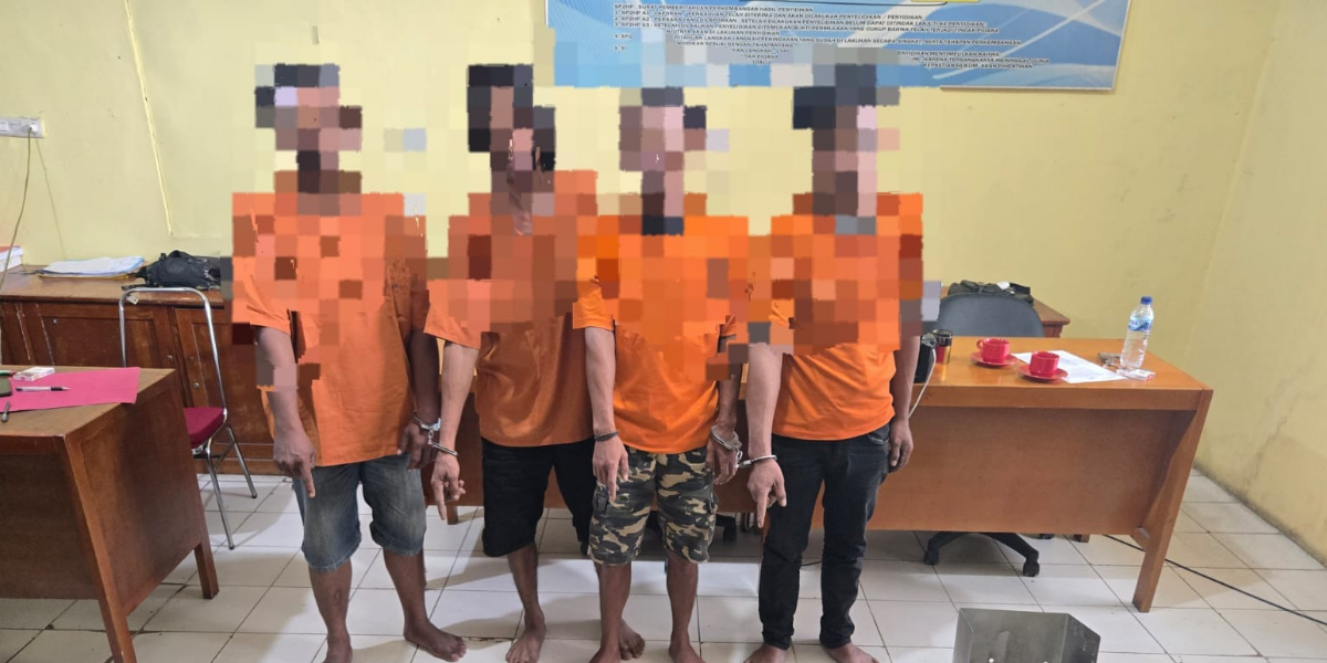Pencurian Switchboard PT PHR Terbongkar di Kampar, 4 Pelaku Ditangkap