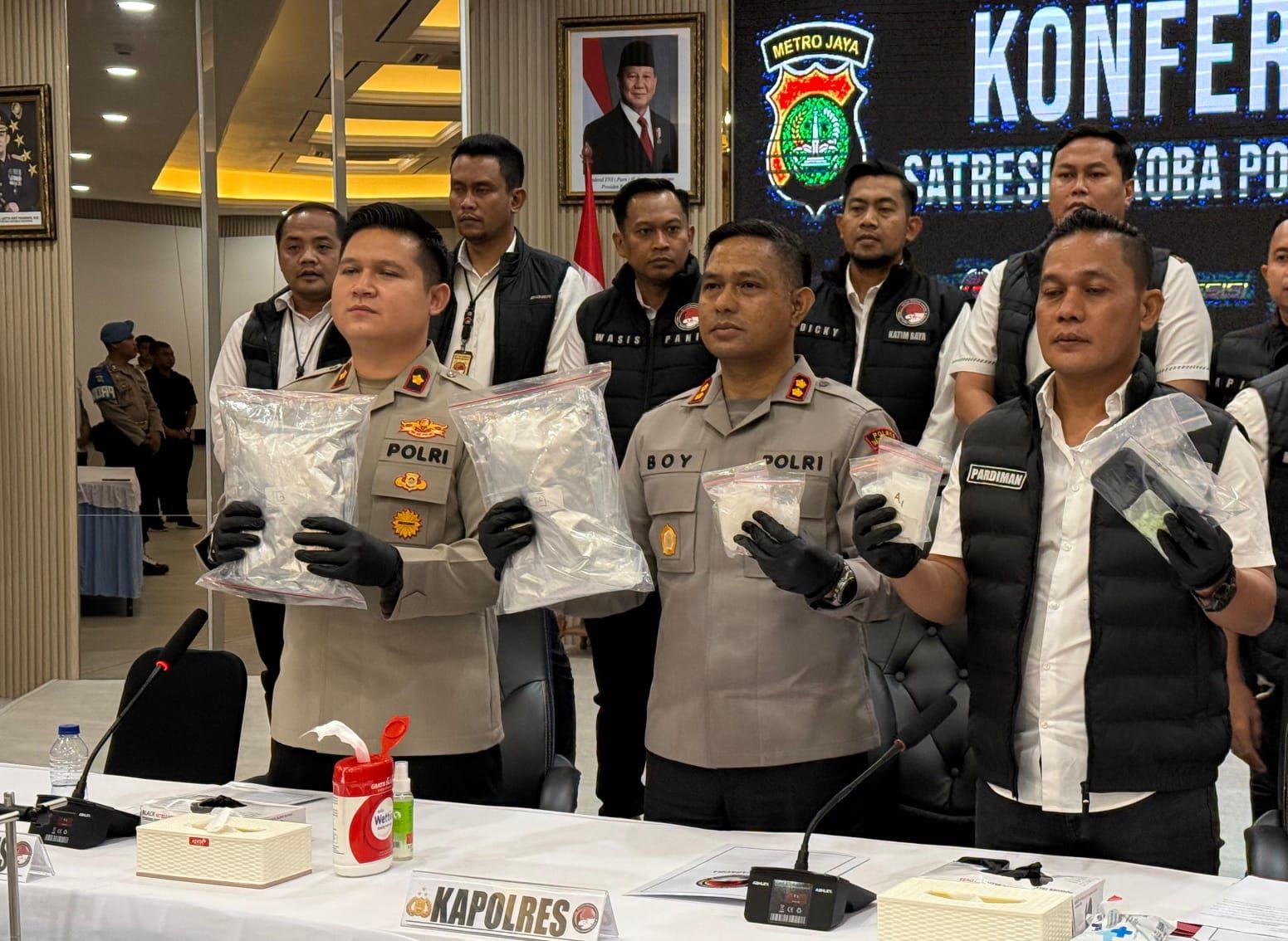 Polres Tangsel Ungkap Jaringan Produksi Sabu Lintas Wilayah Dengan Barbuk Hampir 20 Milyar