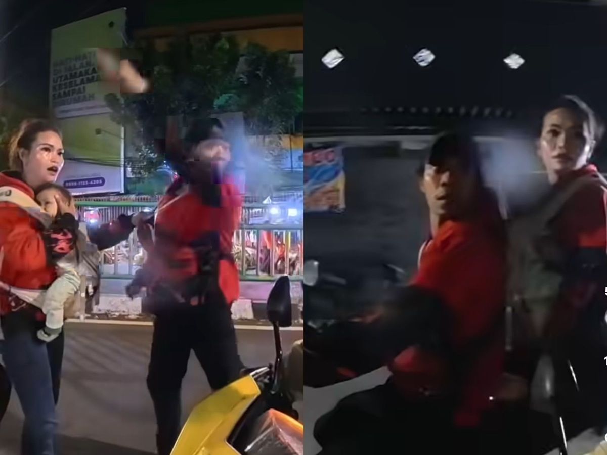 Viral! Pengendara Motor Merokok Sambil Bawa Bayi, Ditegur Malah Emosi