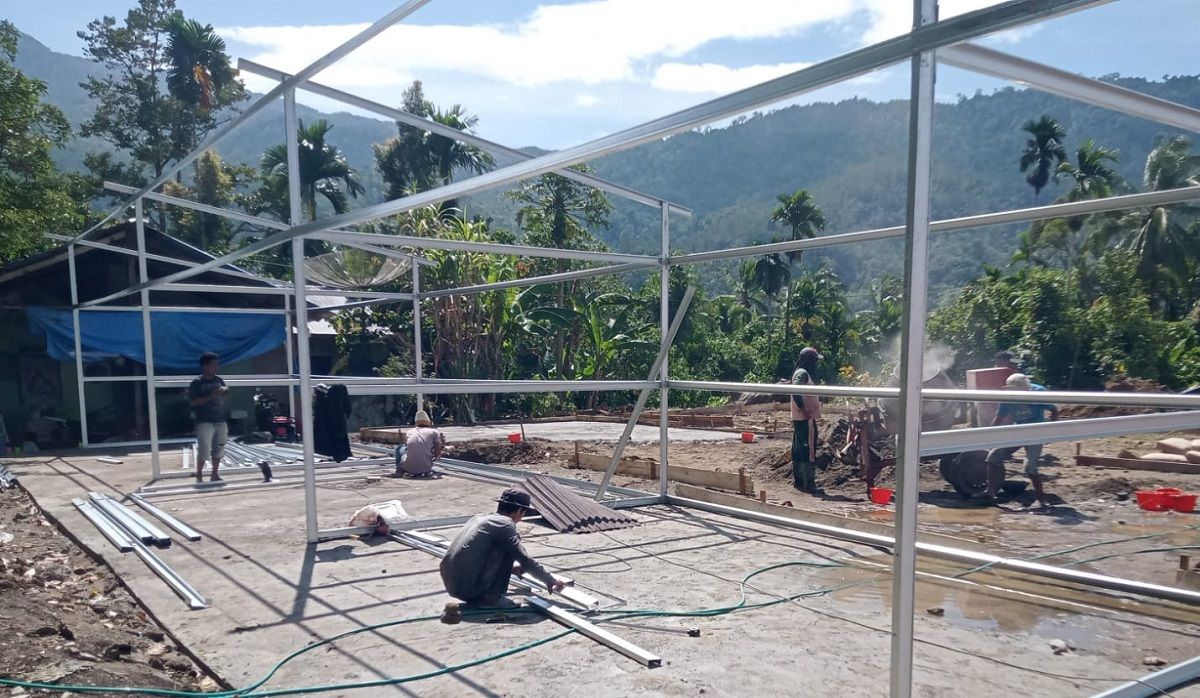 Masuk Tahap Pemulihan, Pembangunan Huntara di Sumbar Terus Dilanjutkan