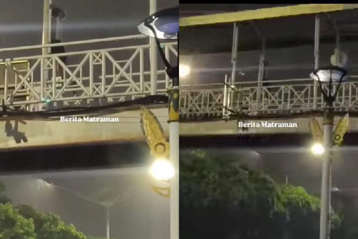 Viral Aksi Pria Berdiri di Tepian JPO Matraman, Polisi Turun Tangan
