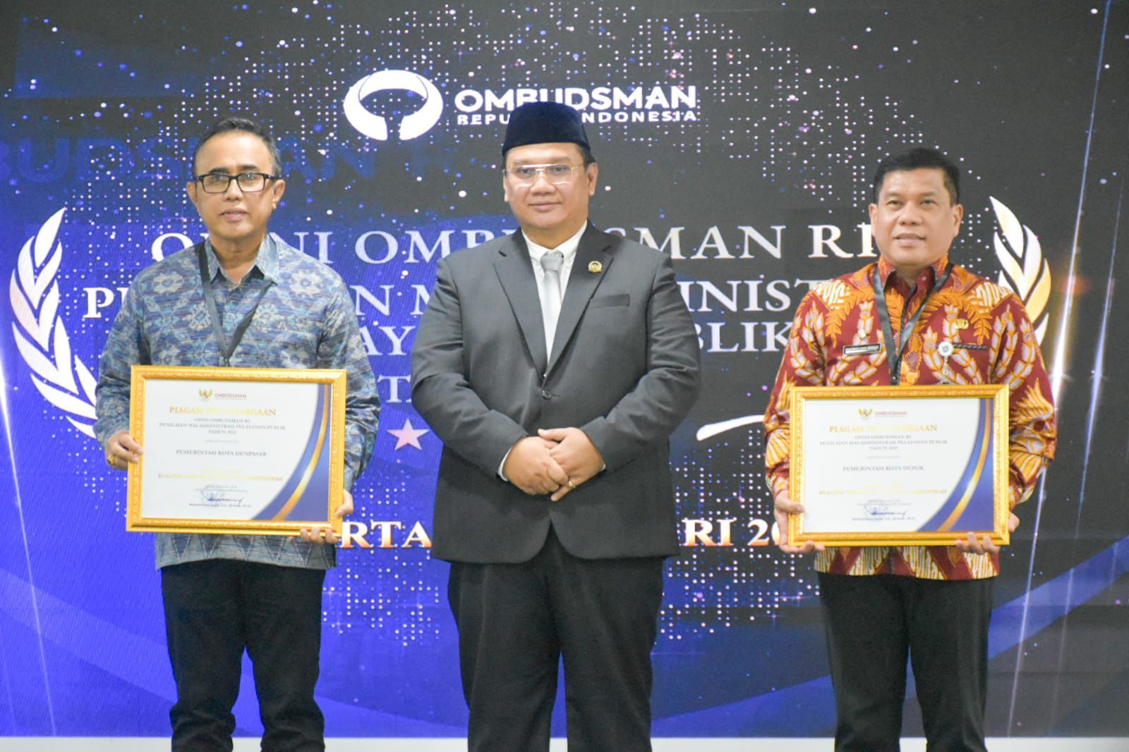 Tanpa Maladministrasi, Kota Denpasar Borong Penghargaan Pelayanan Publik dari Ombudsman RI
