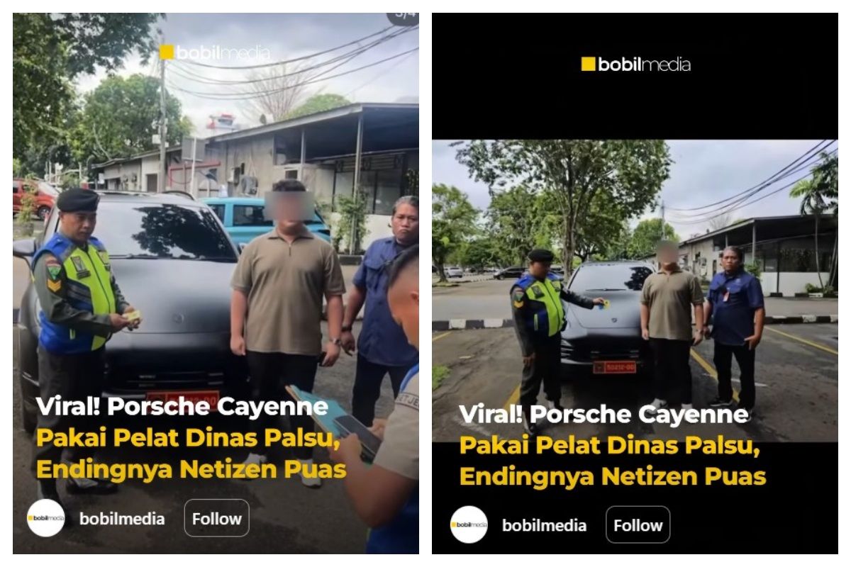 Viral Porsche Cayenne Berpelat Dinas Kemhan di Parkir Halim, Ternyata Palsu!