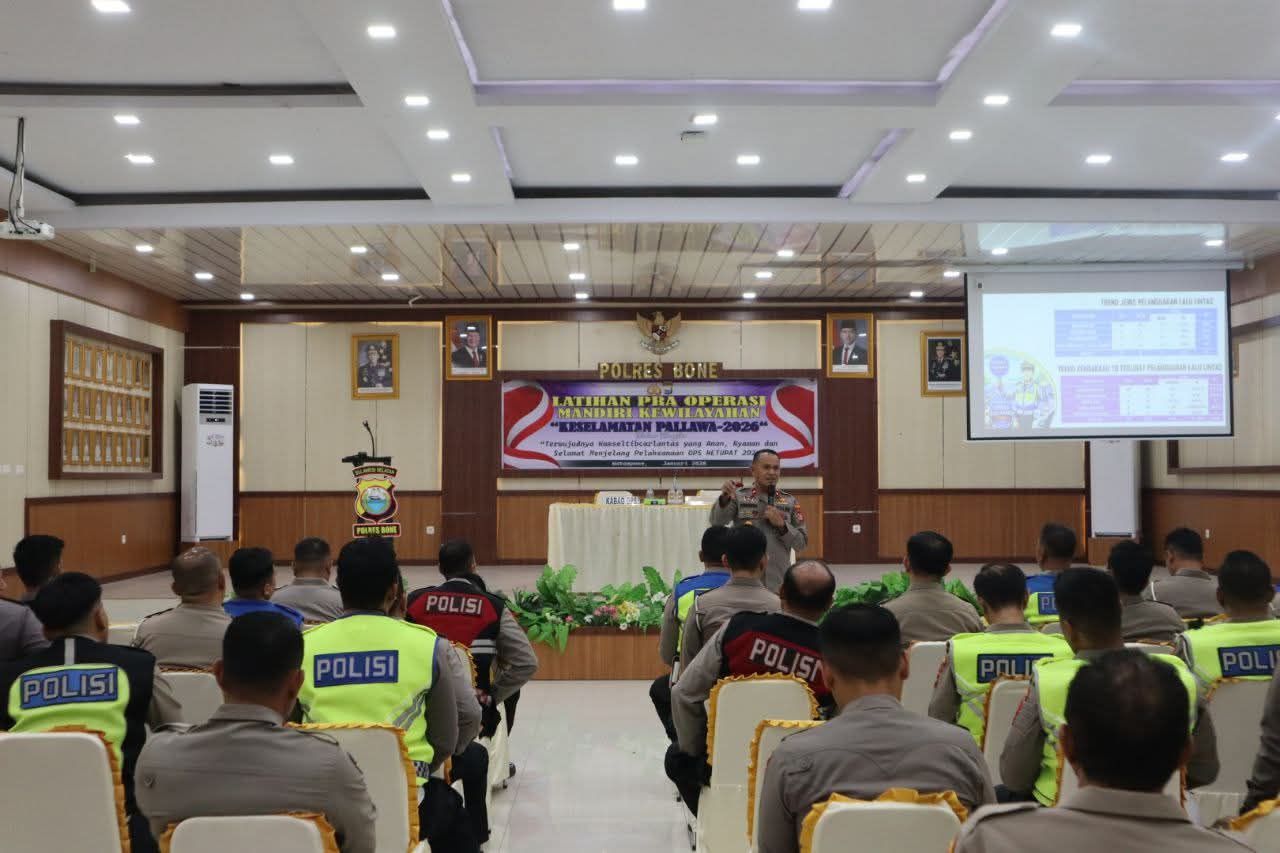 Polres Bone Matangkan Operasi Keselamatan Pallawa 2026 Jelang Operasi Ketupat