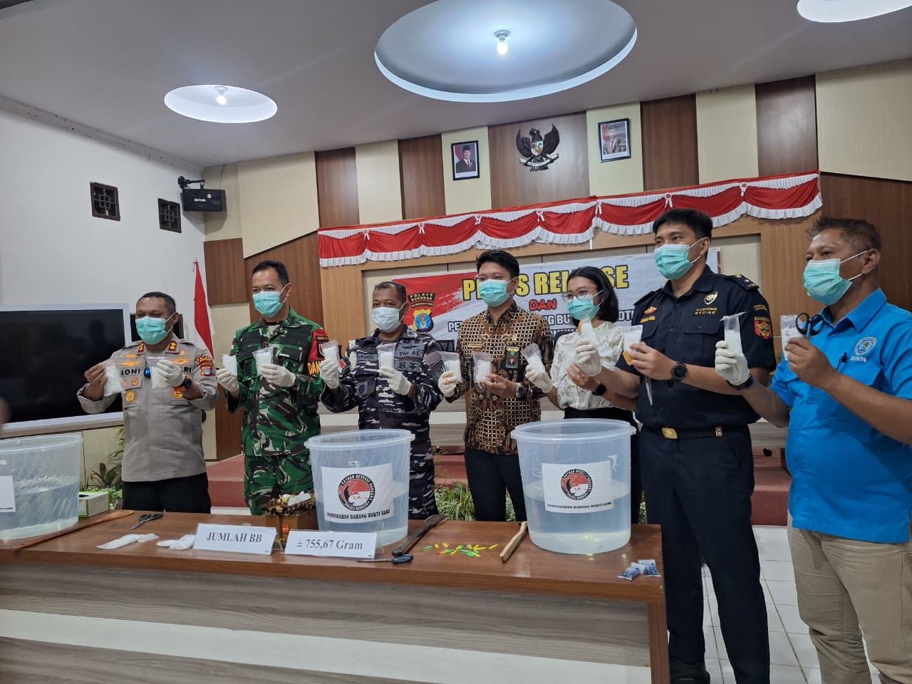 Langkah Nyata Lawan Narkoba, Polres Nunukan Musnahkan 755,76 Gram Sabu
